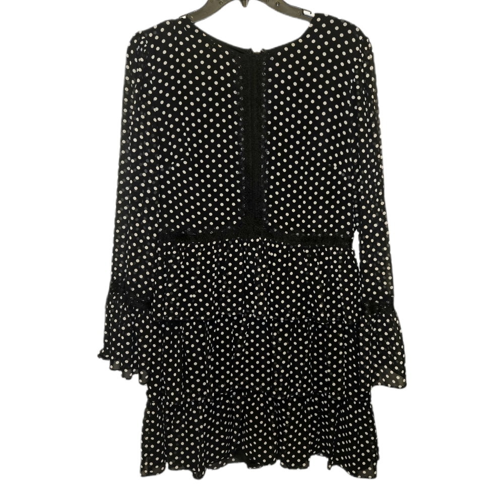 bebe Black and White Polka Dot Mini Dress